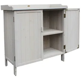 HABAU Gartentisch mit Unterschrank, grau,