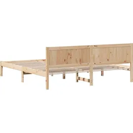 vidaXL Bettgestell Braun 180 x 200 cm Massivholz Kiefer