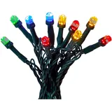 Star Trading LED-Lichterkette 15 m Schwarz Bunt