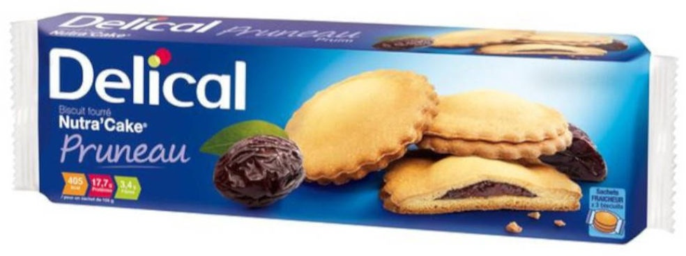 Delical Biscuit fourré Nutra'Cake® Pruneau 3x135 g Cookies