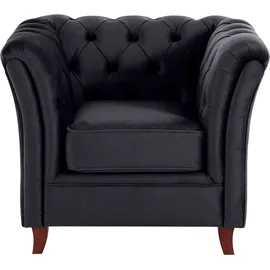 Home Affaire Chesterfield-Sessel HOME AFFAIRE "Reims Cocktailsessel, Sessel", grau (anthrazit), B:98cm H:76cm T:88cm, Samtoptik (100% Polyester), Sessel, mit echter Chesterfield-Knopfheftung, hochwertige Verarbeitung