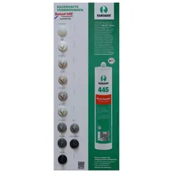 Ramsauer 445 Stein und Sanitär Silikon Dichtstoff Farbkarte-Tupfenkarte
