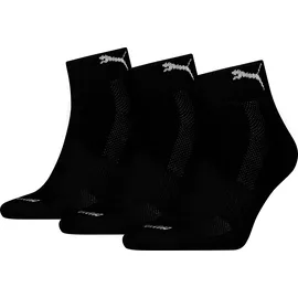 Puma Cushioned Quarter Socken 3-Paar Schwarz 39-42