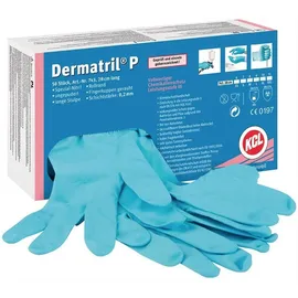 Honeywell Einw.-Handsch.Dermatril P 743 Gr.7 blau Nitril 50 St./Box