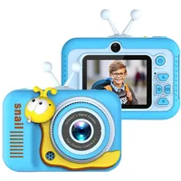 ACAGALA 720P Niedliche Cartoon-Kinderkamera, Digitalkamera, 20 MP Kinderkamera, Kinder-Selfie-Kamera für Jungen und Mädchen, 4-facher Digitalzoom, 2,0-Zoll-Bildschirm, Doppellinsen