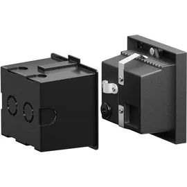 ledscom.de LED Wandeinbauleuchte NOLA Aluminium 90 x 90 mm inkl. warmweiß schwarz