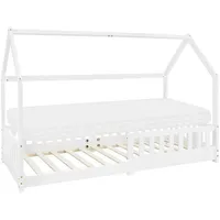 ML-Design Hausbett ML-Design 90 x 200 cm Kiefer weiß