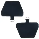 Handykette Universal Zum Umhängen, 2 Stück Schwarz Selbstklebende Telefon Patch Ersatz Handykette Zubehör, Mit Jeden Smartphones, Handy Kette Umhängenband Mit Kordel Keine Handyhülle