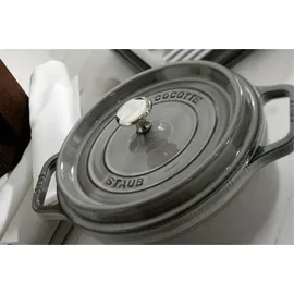 Staub Cocotte 22 cm rund graphitgrau