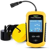 LUCKY Kajak Tragbares Fisch Tiefenmesser Wasser Handlich Fisch Finder Sonar Gießbar Kajak Boote Fischfinder Geber Angeln LCD Display FFC1108