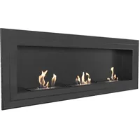 Kratki Wandkamin Bioethanol JULIET schwarz