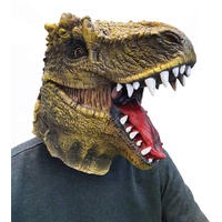 PartyHop Dinosaurier Maske T-Rex Kopf Tier Latex Vollkopf Realistische Masken Kostüm für Halloween Karneval Kostüm Party, Lustige Gesichtsmasken für Erwachsene