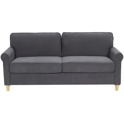 Sofa RONNEBY Samtstoff Dunkelgrau 3-Sitzer