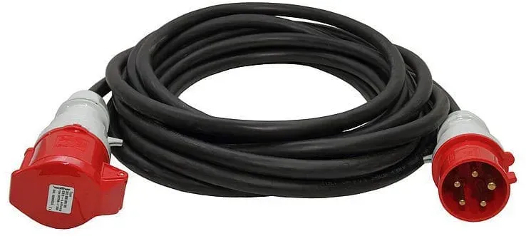 Walther Electric 39300506100 CEE-Verlängerungsleitung 10m, 32A, 5P, 400V, 6h, IP44, H07RN-F 5G6