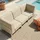 Oviala Modulares niedriges Gartenmöbel 4 Plätze Beige
