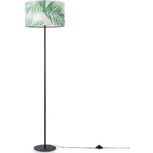 Paco Home Stehlampe »Ostende 537«, 1 flammig, Leuchtmittel E27 ohne Leuchtmittel, Leselampe Lampenschirm Deko Schlafzimmer Kinderzimmer Palme schwarz