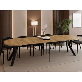 WFL GROUP Runder Esstisch 100 x 77 x 100 cm braun