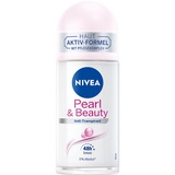 NIVEA Pearl & Beauty Deo Roll-On (50 ml), Anti-Transpirant schützt 48h vor Schweiß und Körpergeruch, pflegendes Roll-On mit Perlenextrakten