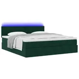 vidaXL Ottoman-Bett 200 x 200 cm Dunkelgrün
