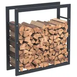 BC-ELEC Holzablage Stahl 80 x 80 x 25 cm Schwarz