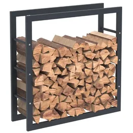 BC-ELEC Holzablage Stahl 80 x 80 x 25 cm Schwarz