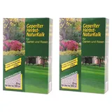 Grüner Jan BURI 2er Set 5kg Geperlter Herbst Naturkalk Kalk Garten Gartenpfle Rasenpflege Dünger