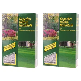Grüner Jan BURI 2er Set 5kg Geperlter Herbst Naturkalk Kalk Garten Gartenpfle Rasenpflege Dünger