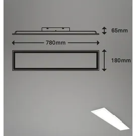 Briloner Brilo LED Panel Simple Neutralweißes Licht Spritzwasserschutz 78 cm Weiß