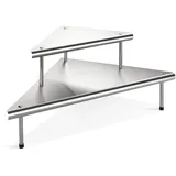 Wenko Küchen-Eckregal Massivo Duo mit 2 Ablagen Edelstahl,