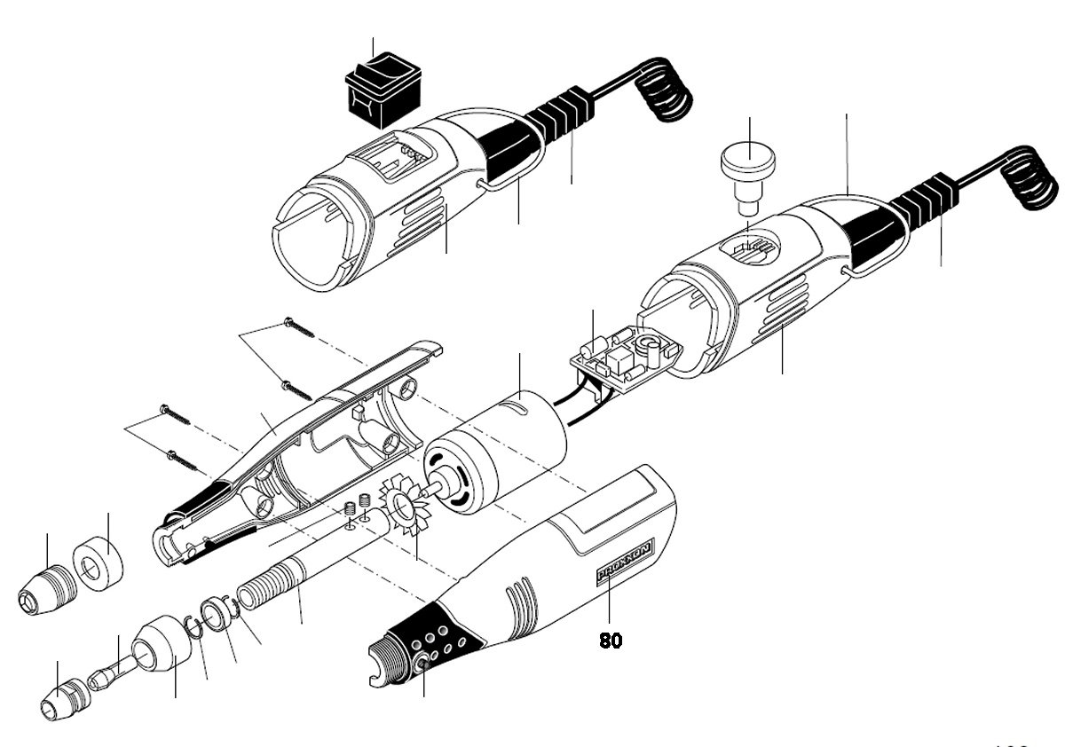 PROXXON 28500-80 linke Gehäusehälfte für MICROMOT 60