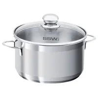 SSW City Topf-Set 3-tlg. Kochtopf + Fleischtopf + Glasdeckel