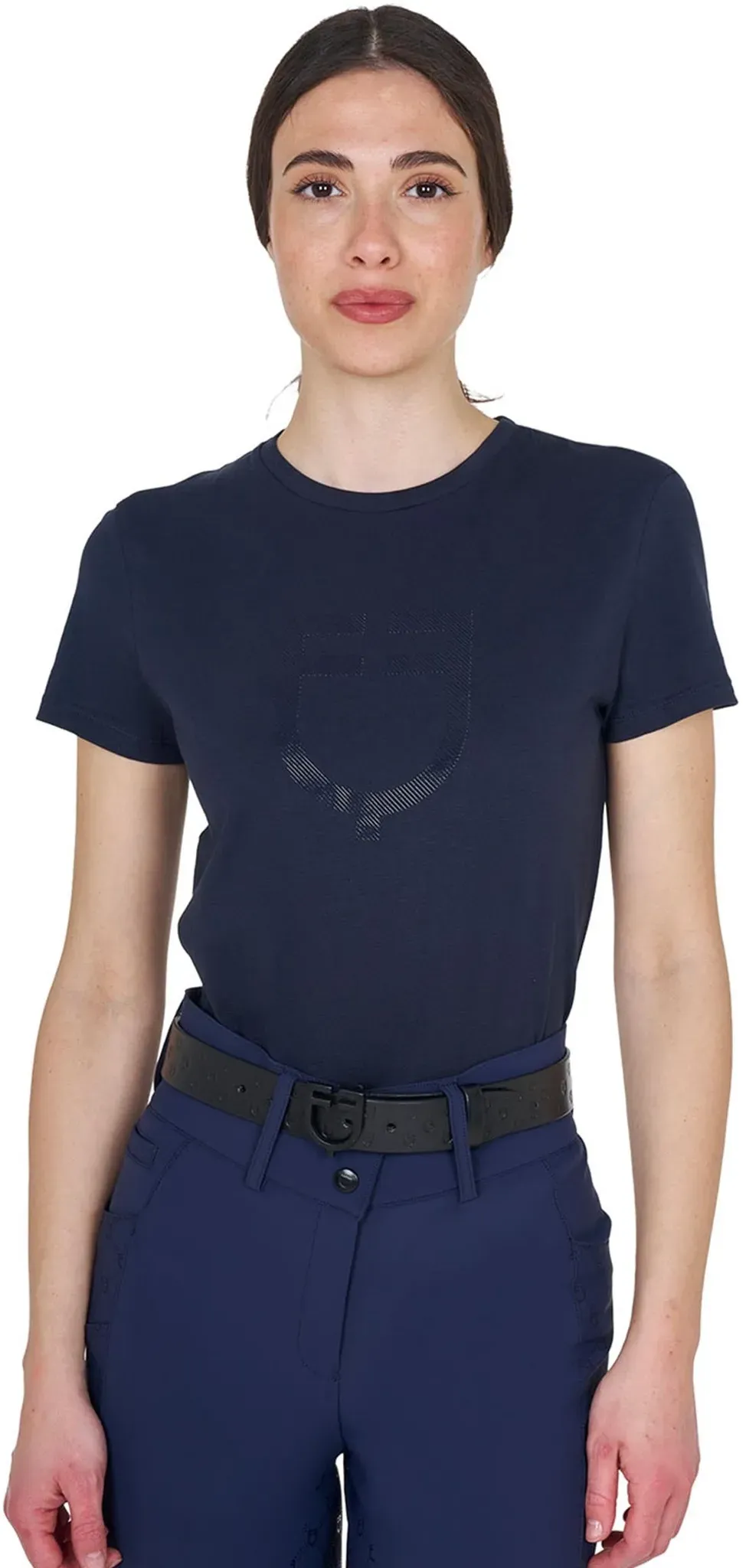 Equestro SS2026 Damen Baumwoll T-Shirt mit Glossy Logo