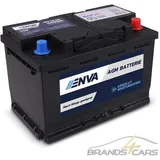 ENVA AGM AUTOBATTERIE STARTERBATTERIE 70Ah 760A 12V Start-Stop wie 72Ah 74Ah