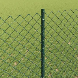 vidaXL Zaun mit Pfosten 1,5 x 10 m Grün/Stahl