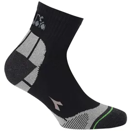 Diadora Quarter Sportsocken 12er Pack Schwarz/Weiß 35-38
