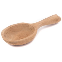 CREEDWOOD Dekoschale TEAK SCHALE, Deko Teller, Blumen Servierschale, Martitime Deko beige