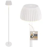 Briloner - LED Stehlampe kabellos LED Stehleuchte, Standleuchte Akku Wohnzimmer dimmbar, Memoryfunktion, tauschbar, Akku Leselampe, Wohnzimmerlampe, German Design Award Winner 2025, 19x124 cm, Weiß