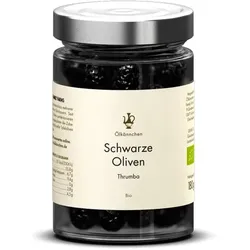 Ölkännchen Schwarze Oliven Thrumba (mit Stein) bio