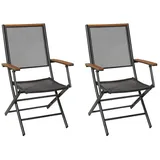 Merxx Itanos Gartensessel 55 x 70 x 106 cm grau 2 St.