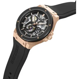 Kenneth Cole Herrenuhr Automatikuhr schwarz / roségold onesize Herren 43 mm KCWGZ0080802, KCWGZ0080803