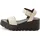 TAMARIS Keilsandaletten Damen Beige/Schwarz 39
