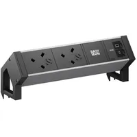 Bachmann Steckdosen-Einsatz DESK2 ALU 0,2 m Schwarz 2 St.