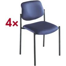 NOWY STYL Styl 4 St. Leder ohne Armlehnen blau/schwarz