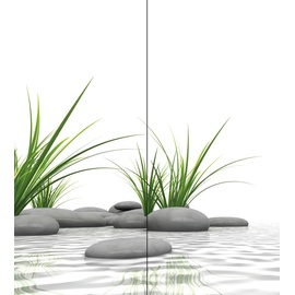 Schulte Dusch-Rückwand Eck Zen-Steine und Gras 90 x 210 cm