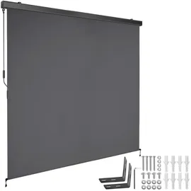 Tectake Senkrechtmarkise 160 x 300 cm Silber Aluminium
