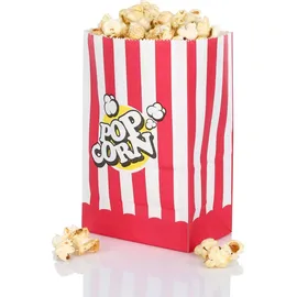 Funx Popcorntüten FX-06208 Rot/Weiß aus Kraftpapier 1 Liter, 80 Stück