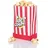 Funx Popcorntüten FX-06208 Rot/Weiß aus Kraftpapier 1 Liter, 80 Stück