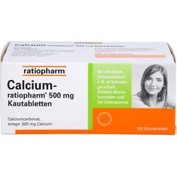 CALCIUM-RATIOPHARM 500 mg Kautabletten 100 St.