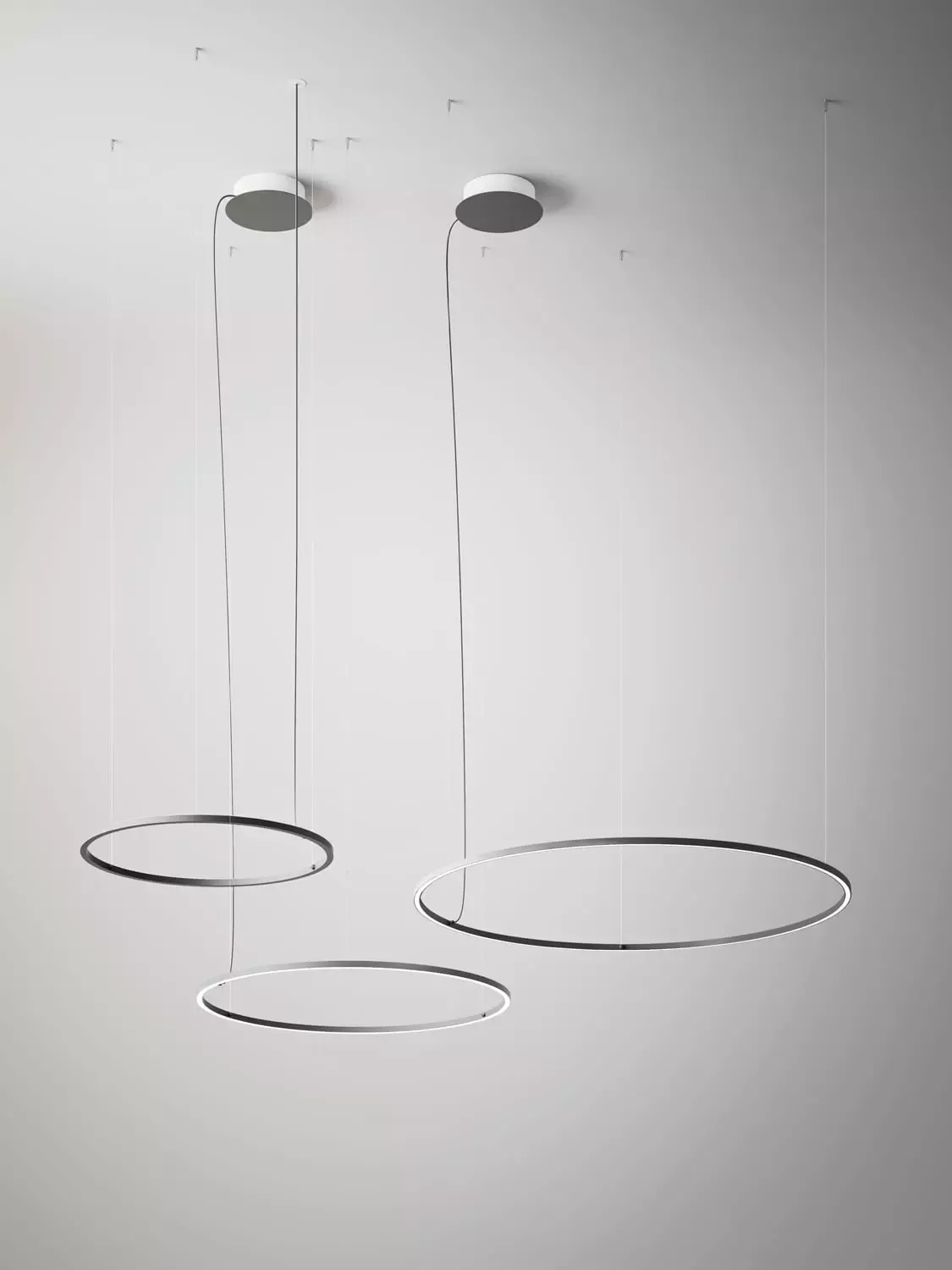 Design LED Hängeleuchte U-light Axo Light - 90 cm, Anthrazitgrau
