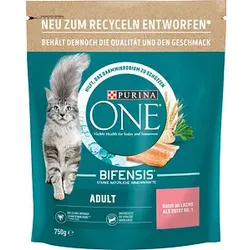 PURINA ONE® Katzen-Trockenfutter BIFENSIS® Lachs und Vollkorn Getreide 750,0 g